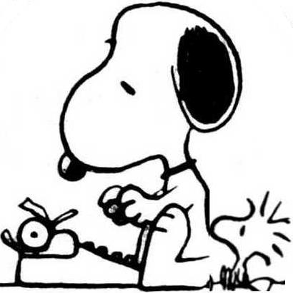 Snoopy doing journalism
